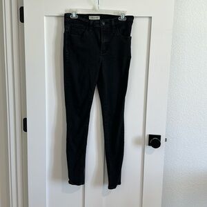 Madewell Women's 28 Mid-Rise Roadtripper Supersoft Jeans Washed Black Stretch